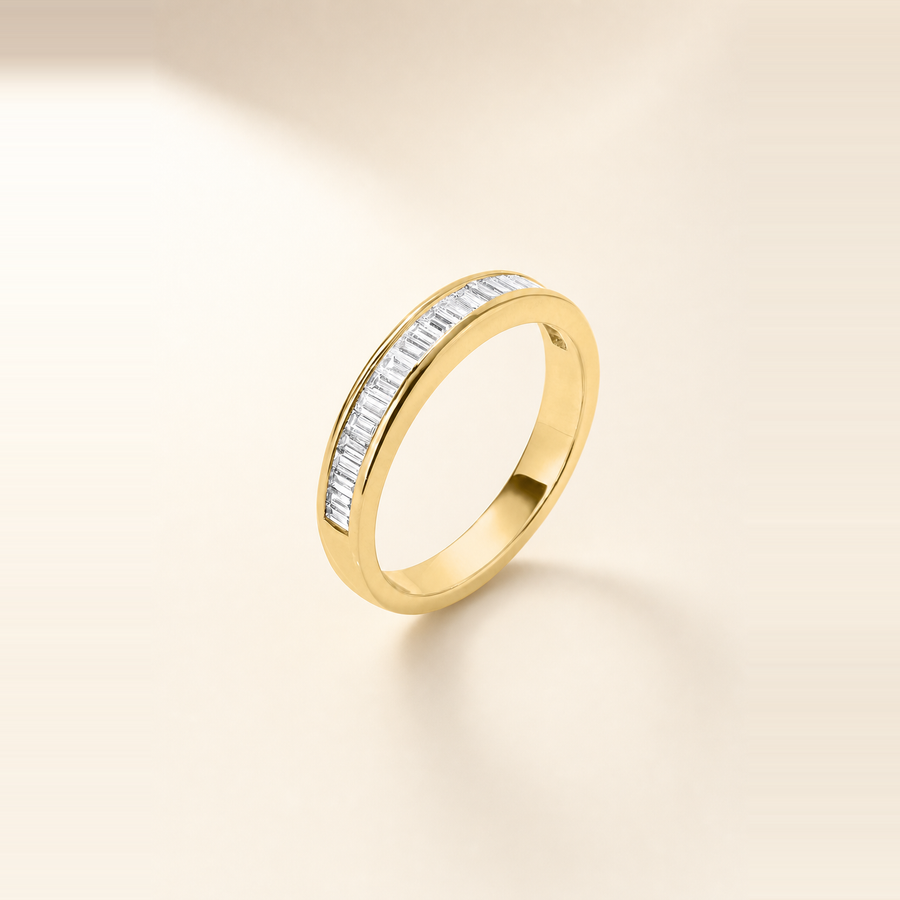 Baguette Channel Set Diamond Eternity Band &mdash; view 4