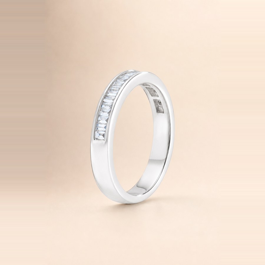 Baguette Channel Set Diamond Eternity Band &mdash; view 7