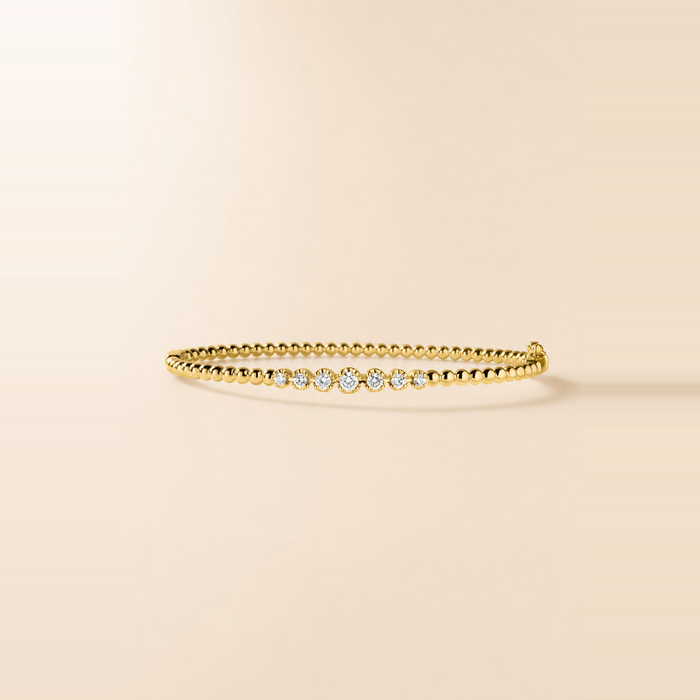 Diamond Cluster Bead Bangle