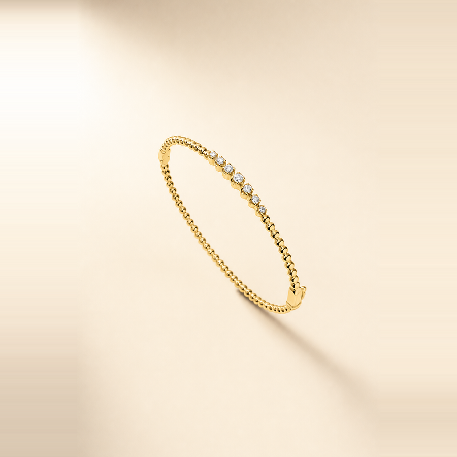 Diamond Cluster Bead Bangle &mdash; view 3