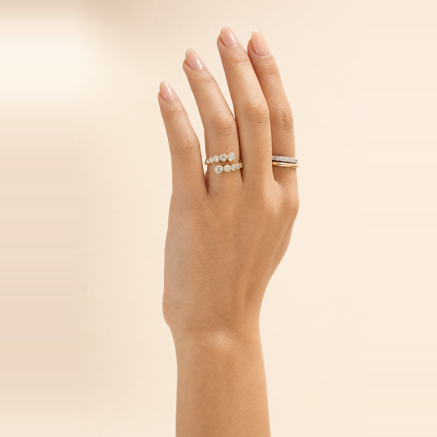Bezel Wrap Ring &mdash; view 3