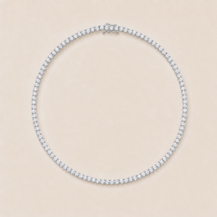 Classic Diamond Tennis Necklace &mdash; view 4