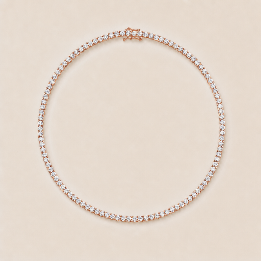 Classic Diamond Tennis Necklace &mdash; view 3