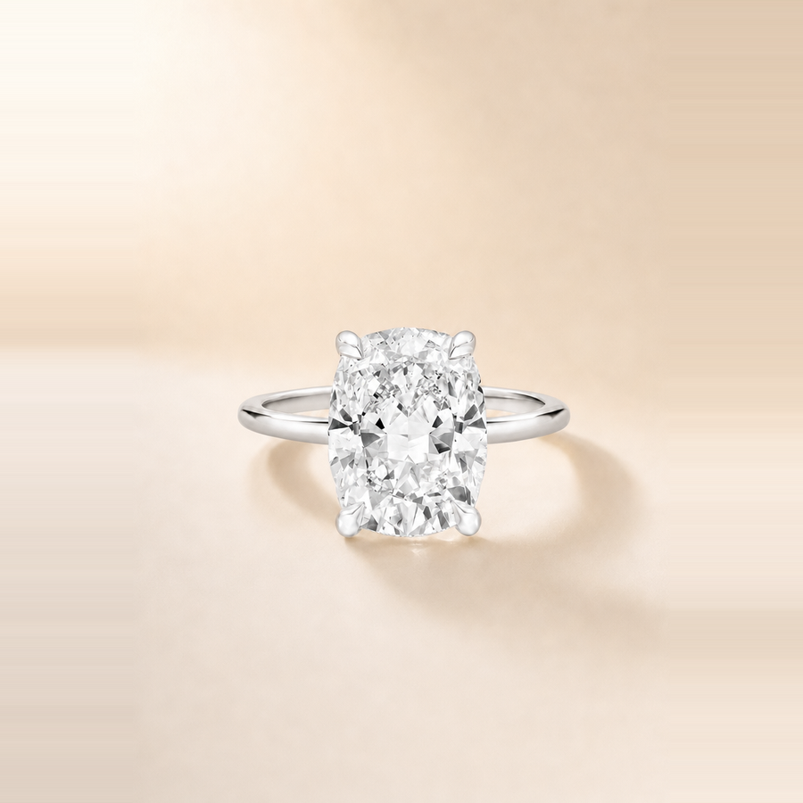Round Solitaire Diamond with Extra Thin Band &mdash; view 10