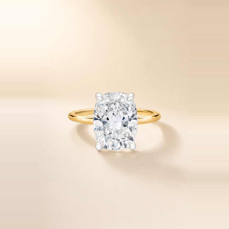 Round Solitaire Diamond with Extra Thin Band &mdash; view 9