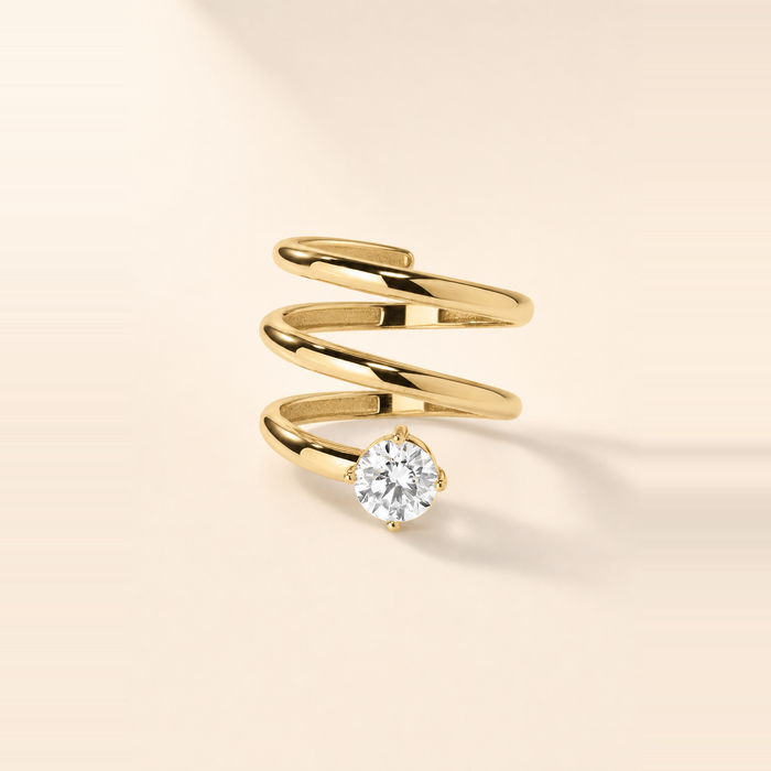 Diamond Triple Coil Ring