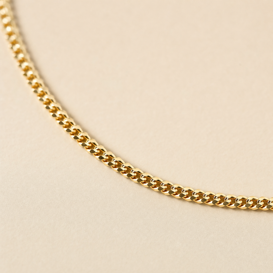 Diamond Cut Curb Chain Necklace &mdash; view 5