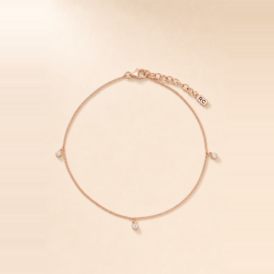Diamond Drop Anklet &mdash; view 4