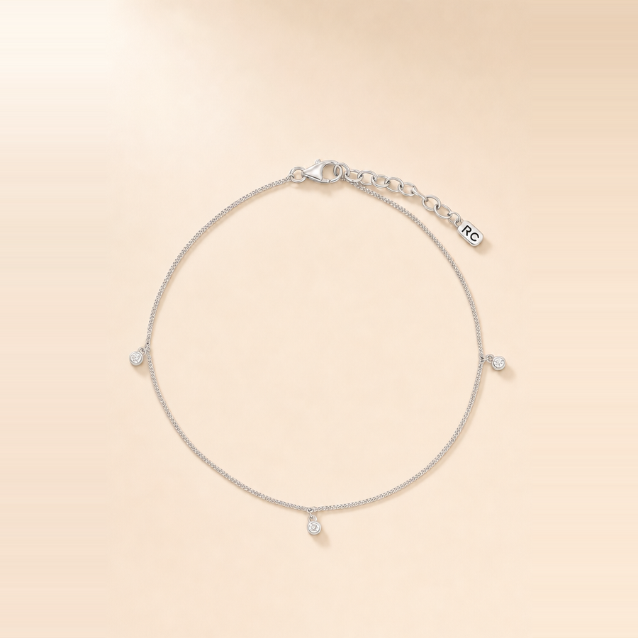 Diamond Drop Anklet &mdash; view 2