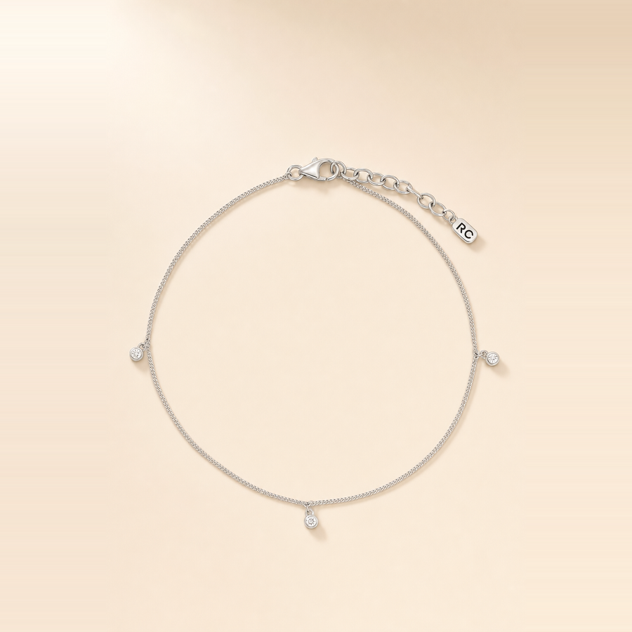 Diamond Drop Anklet &mdash; view 3