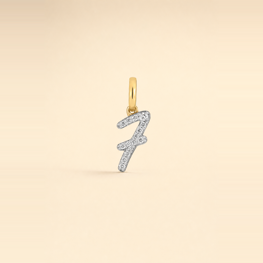 Diamond Number Pendant &mdash; view 1