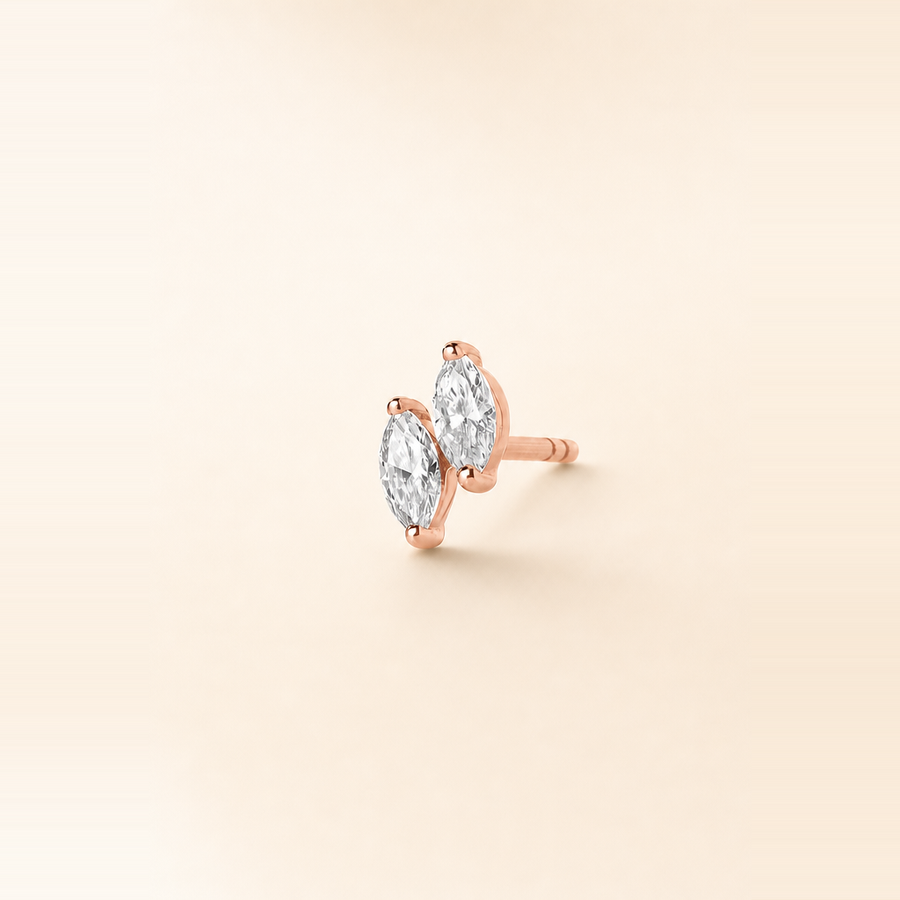 Double Marquise Diamond Studs &mdash; view 4