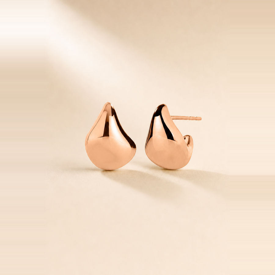 Gold Drop Earrings &mdash; view 3