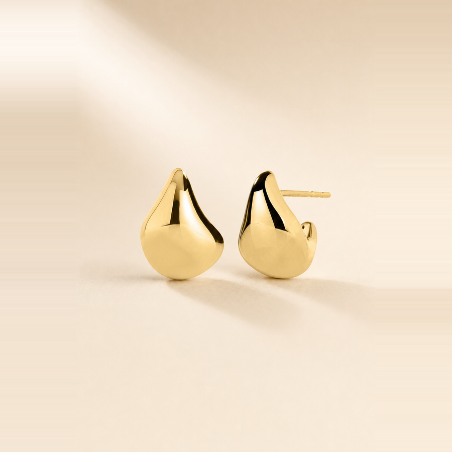 Gold Drop Earrings &mdash; view 1