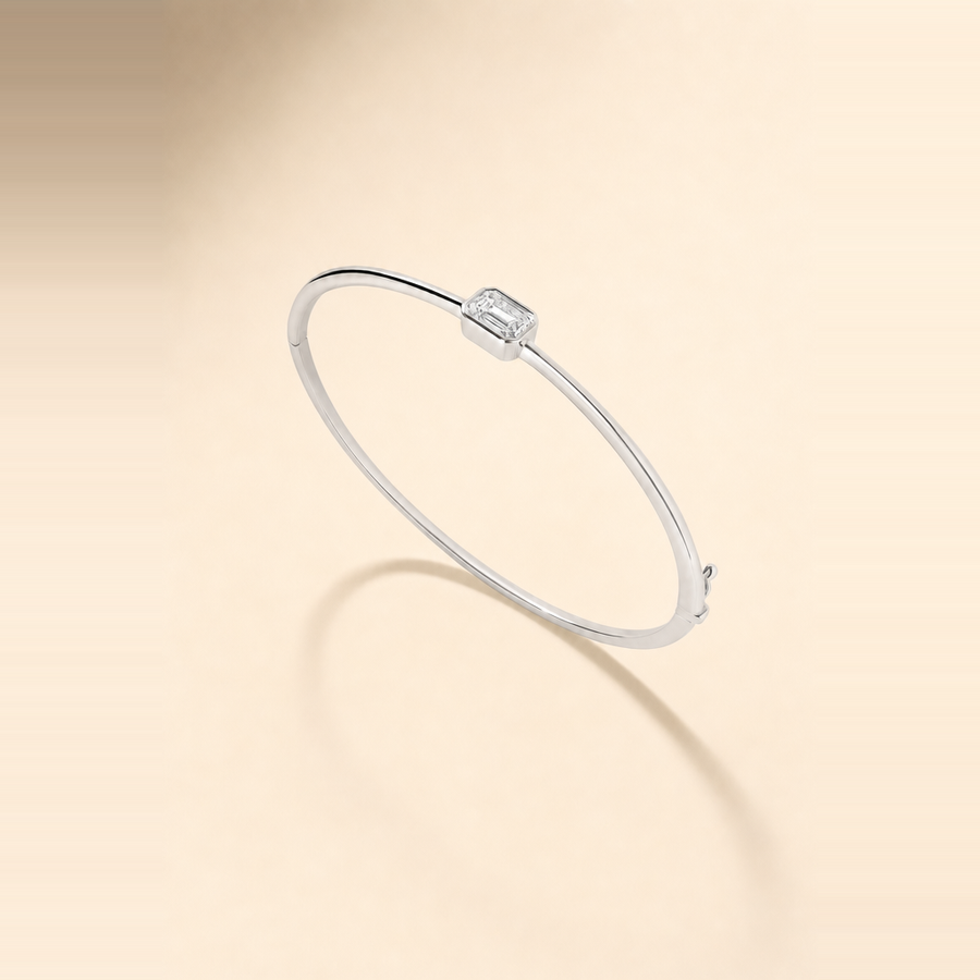 Emerald Solitaire Bangle &mdash; view 2