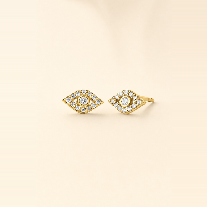 Pavé Diamond Evil Eye Studs
