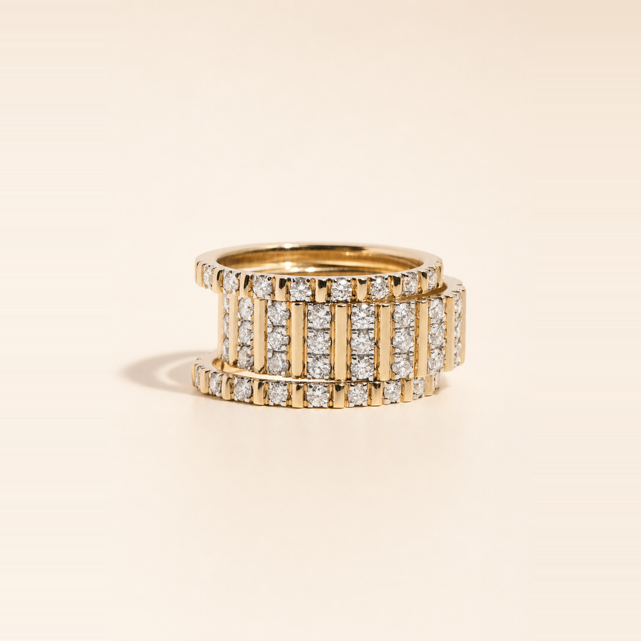 Fluted Diamond Band &mdash; view 3