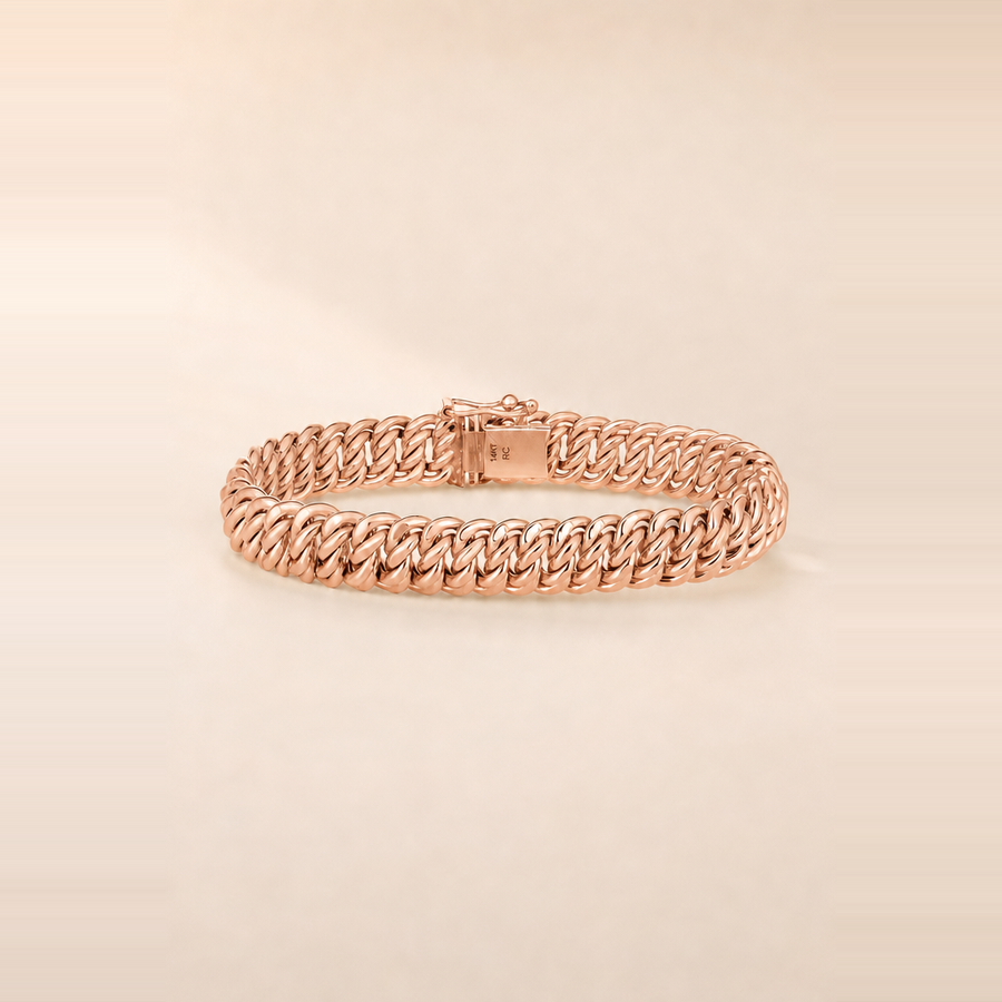 Gold Braided Chain Bracelet &mdash; view 3