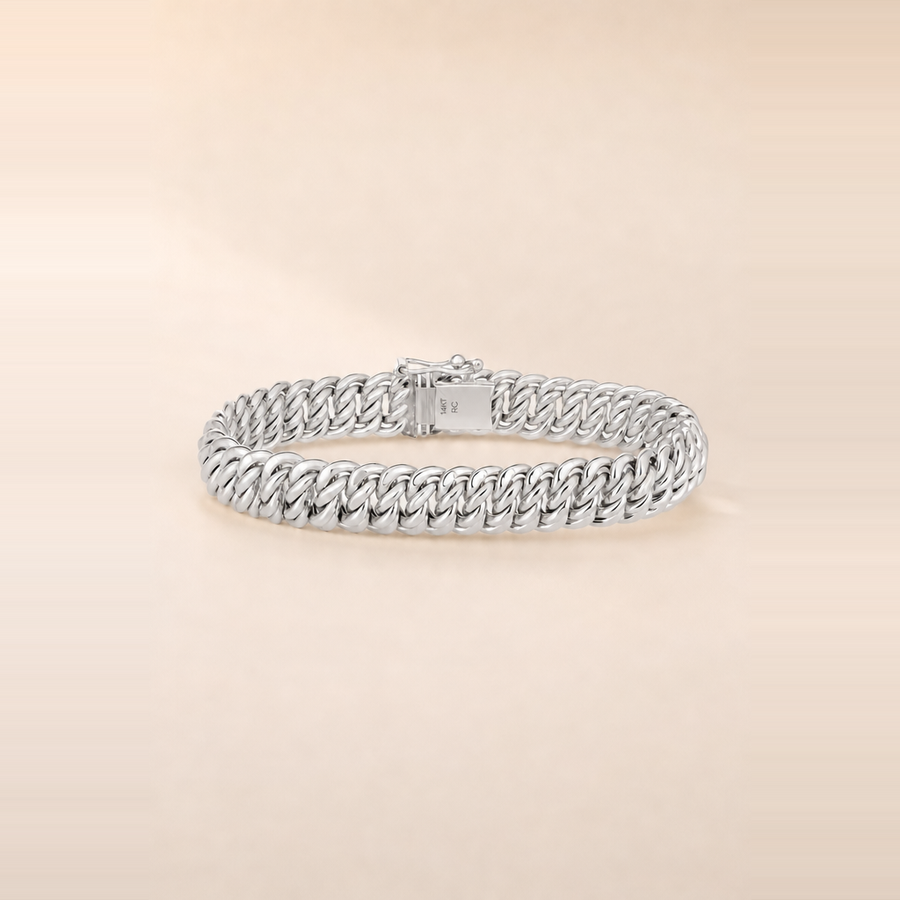 Gold Braided Chain Bracelet &mdash; view 2