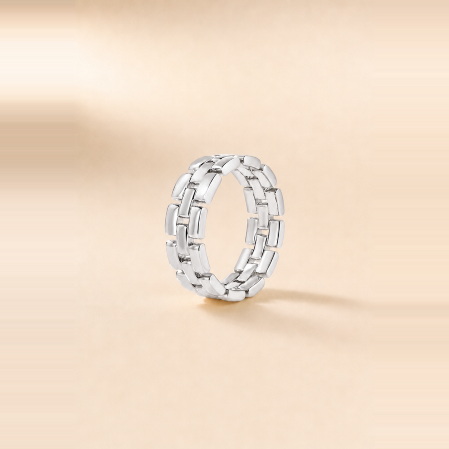 Bead-Link Chain Ring &mdash; view 2
