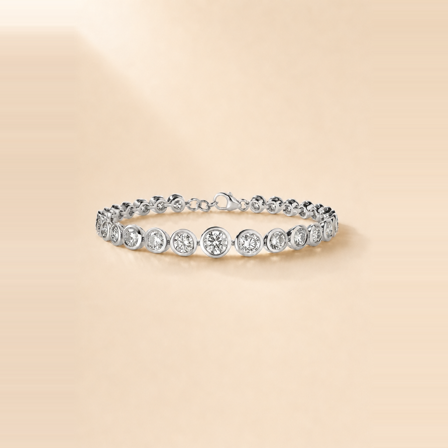 Graduated Bezel Diamond Tennis Bracelet &mdash; view 2