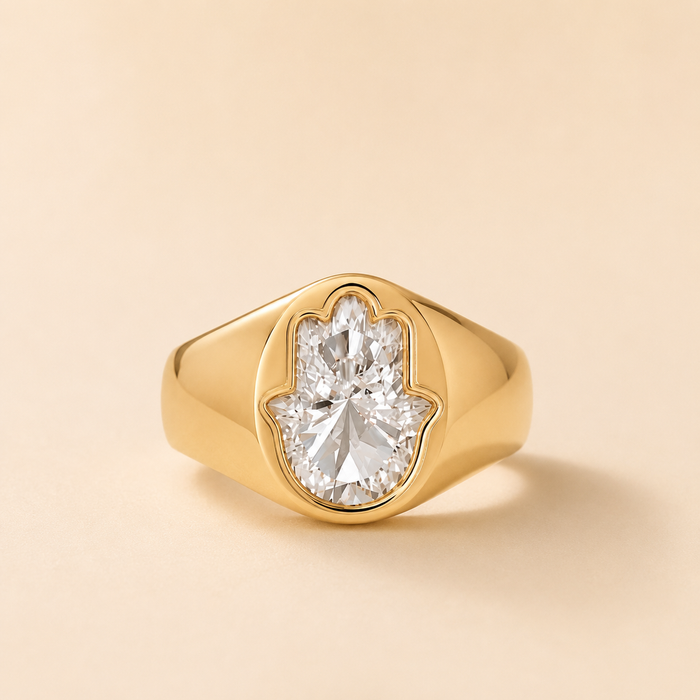 Hamsa Signet Ring