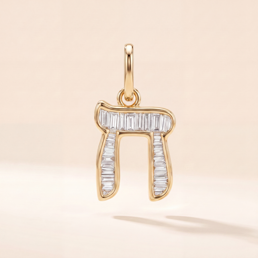 Baguette Hebrew Letter Pendant &mdash; view 8