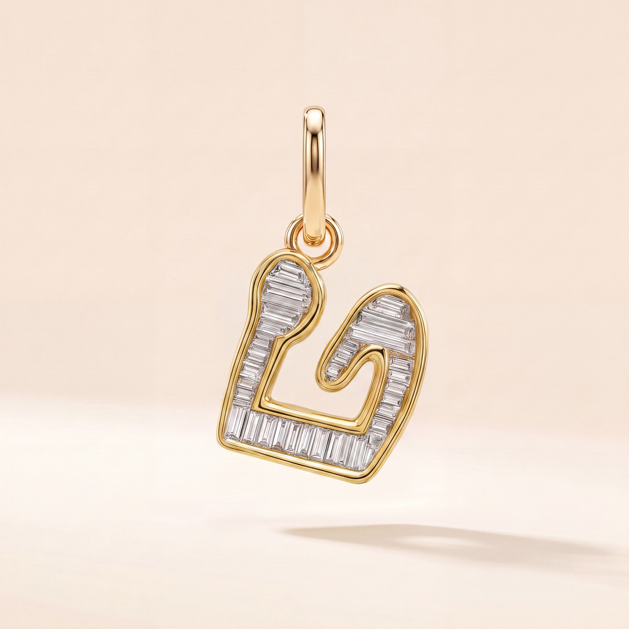 Baguette Hebrew Letter Pendant &mdash; view 9