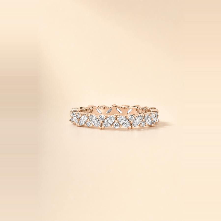 Marquise Cluster Set Diamond Eternity Band &mdash; view 7