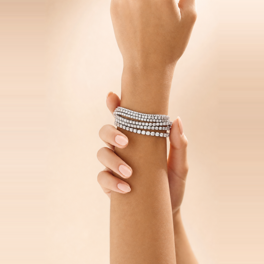Classic Round Brilliant Tennis Bracelet &mdash; view 3