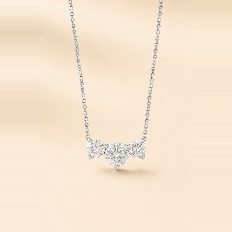 Diamond Cluster Pendant Necklace &mdash; view 4