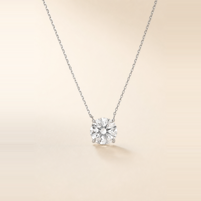 Round Solitaire Necklace
