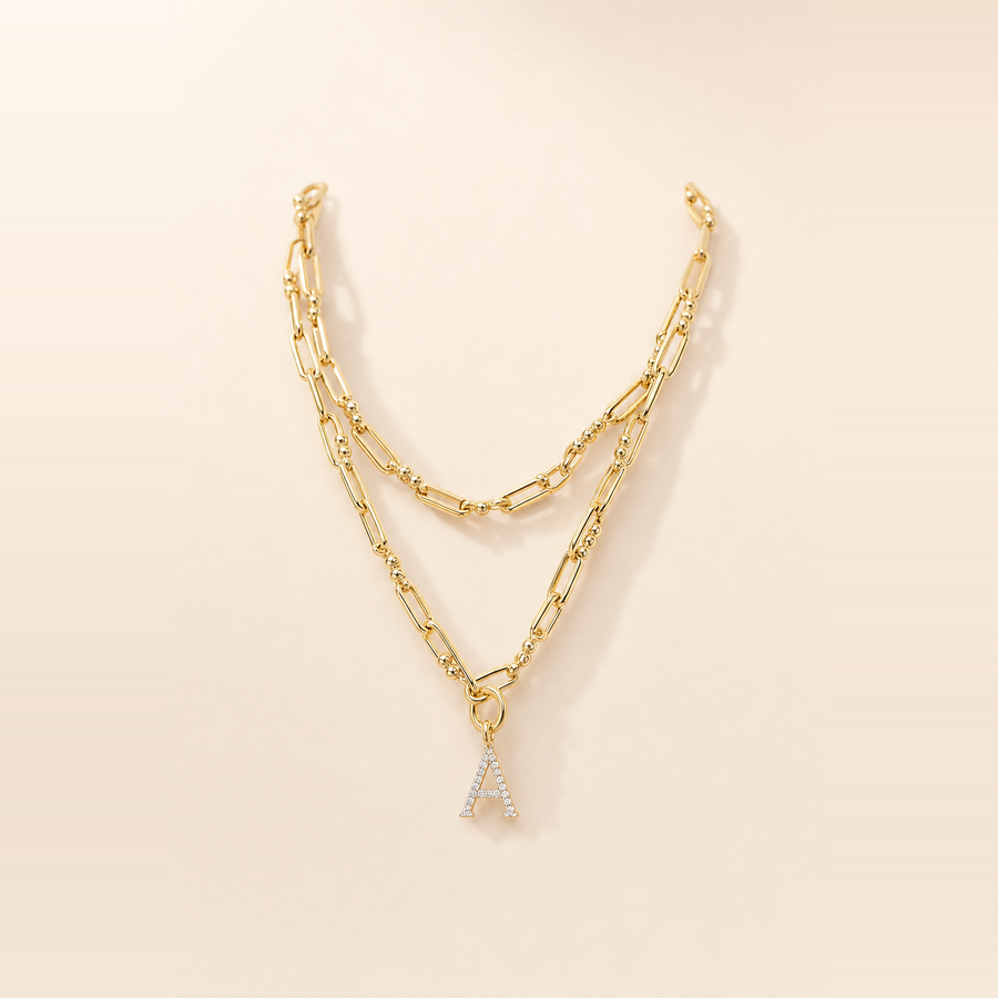 Bead Link Chain Necklace &mdash; view 1