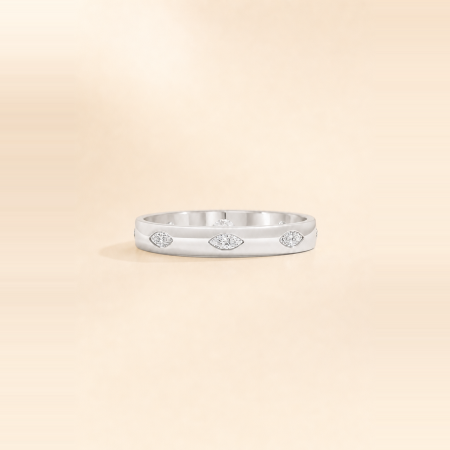 Diamond Inlay Eternity Band &mdash; view 2