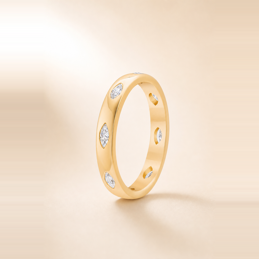 Diamond Inlay Eternity Band &mdash; view 4
