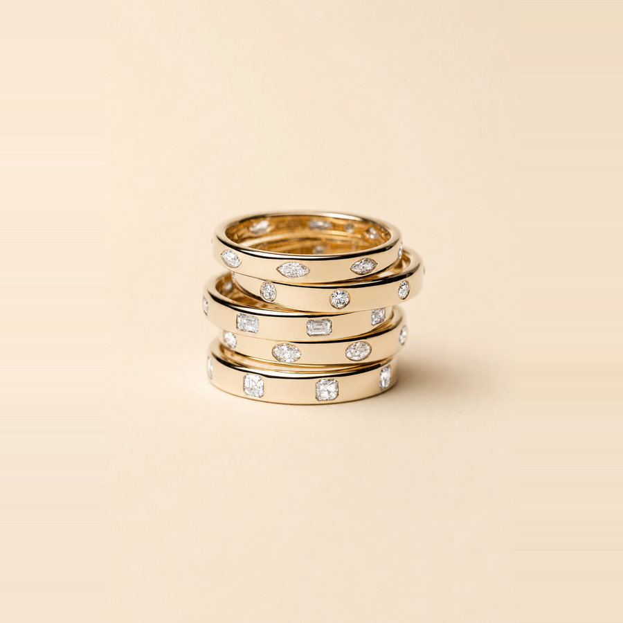 Diamond Inlay Eternity Band &mdash; view 8