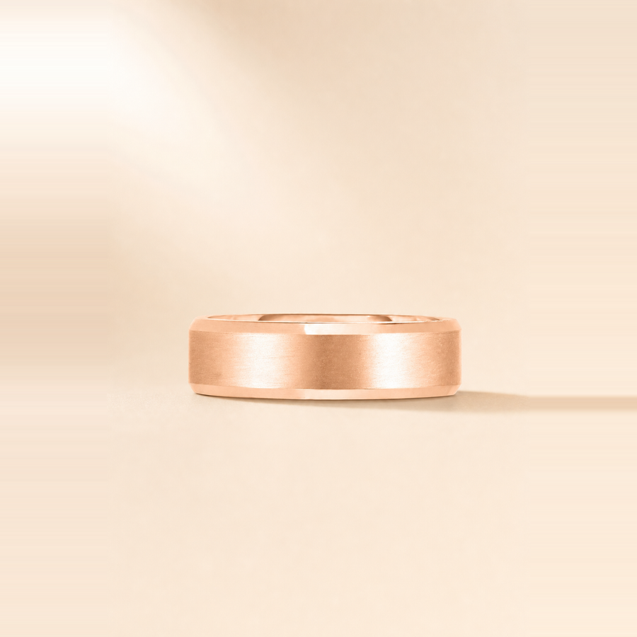 6mm Contrast + Beveled Wedding Band &mdash; view 6