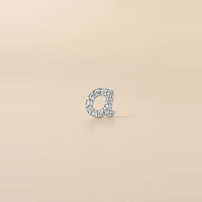 Mini Letter Pavé Stud
