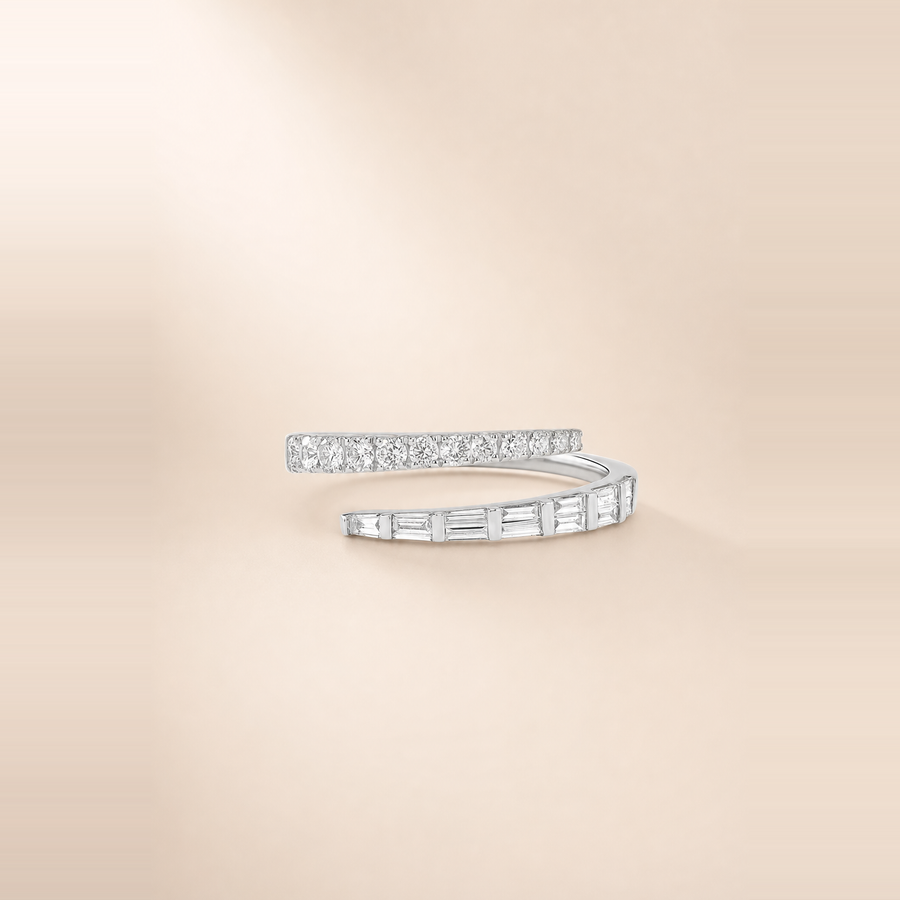 Mixed-Cut Round & Baguette Wrap Ring &mdash; view 4