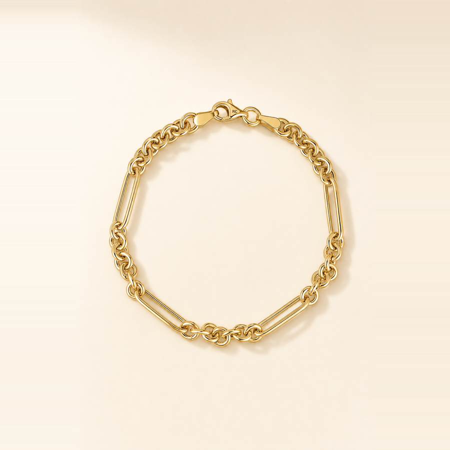 Mixed Link Chain Bracelet &mdash; view 1