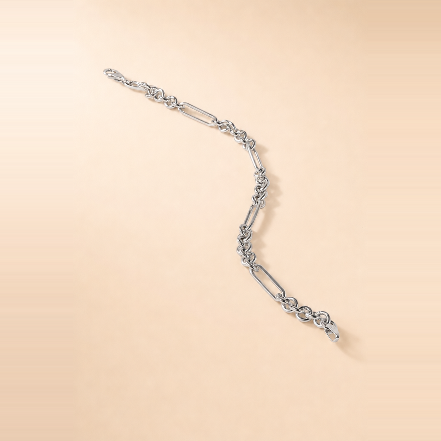 Mixed Link Chain Bracelet &mdash; view 5
