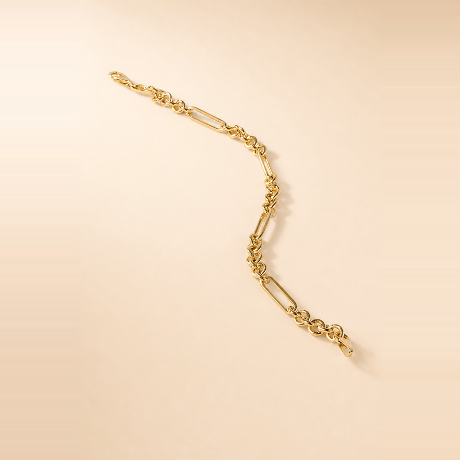 Mixed Link Chain Bracelet &mdash; view 3