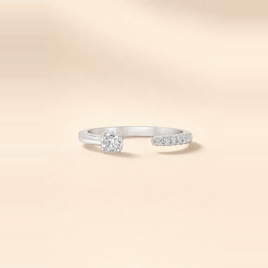 Open Round Diamond Band &mdash; view 2
