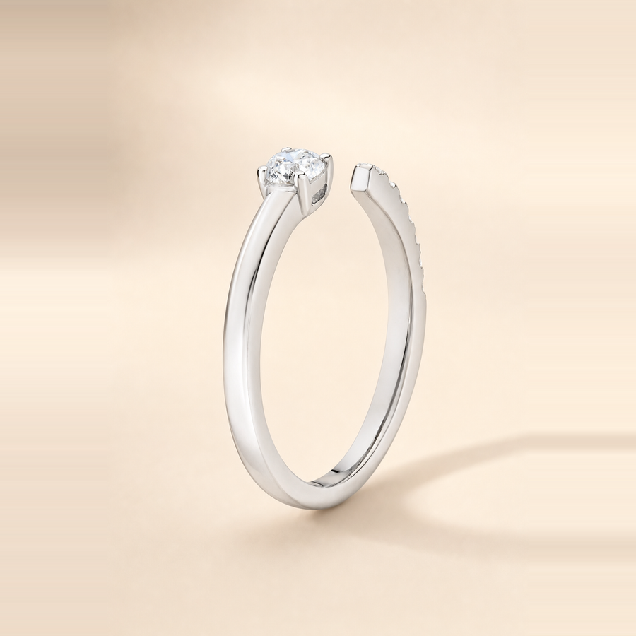 Open Round Diamond Band &mdash; view 10