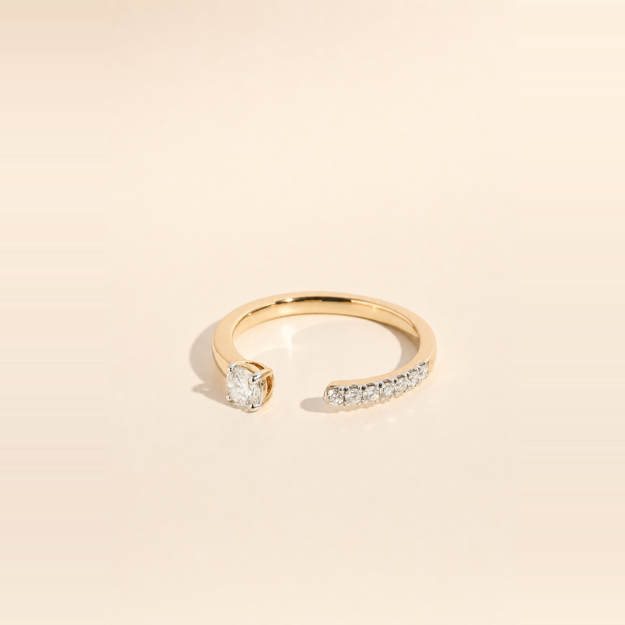 Open Round Diamond Band &mdash; view 3