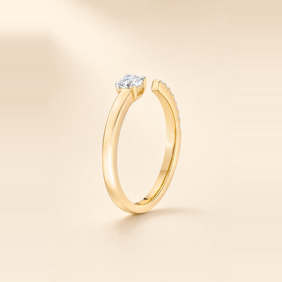 Open Round Diamond Band &mdash; view 4