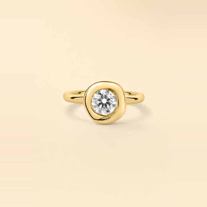 Organic Bezel Diamond Ring