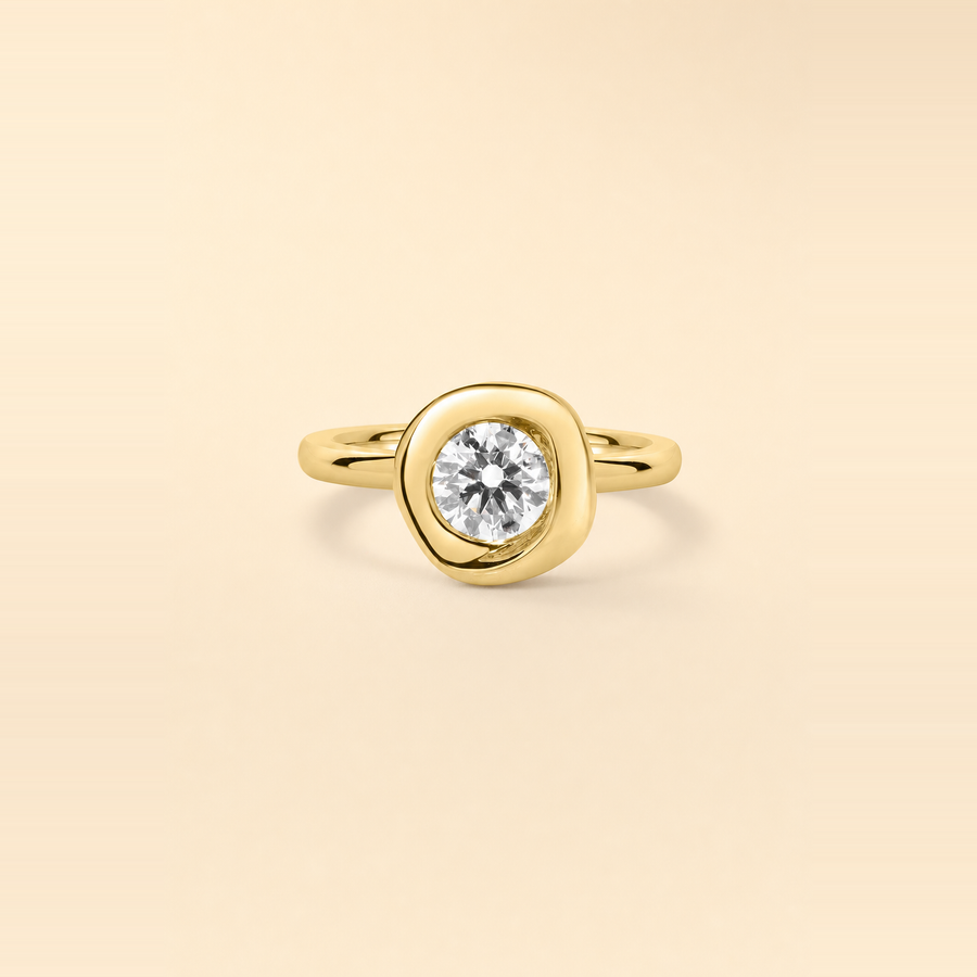 Organic Bezel Diamond Ring &mdash; view 1