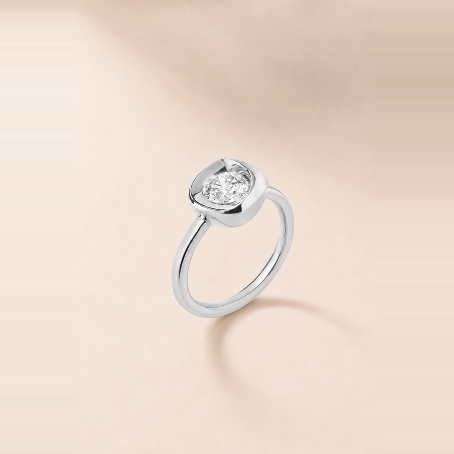 Organic Bezel Diamond Ring &mdash; view 5