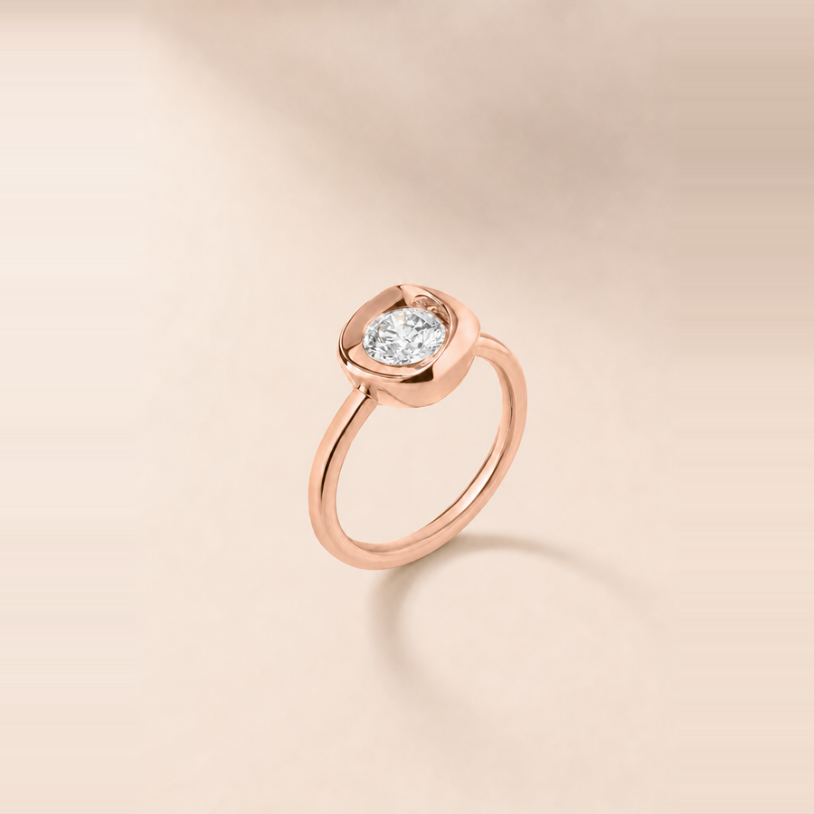 Organic Bezel Diamond Ring &mdash; view 4